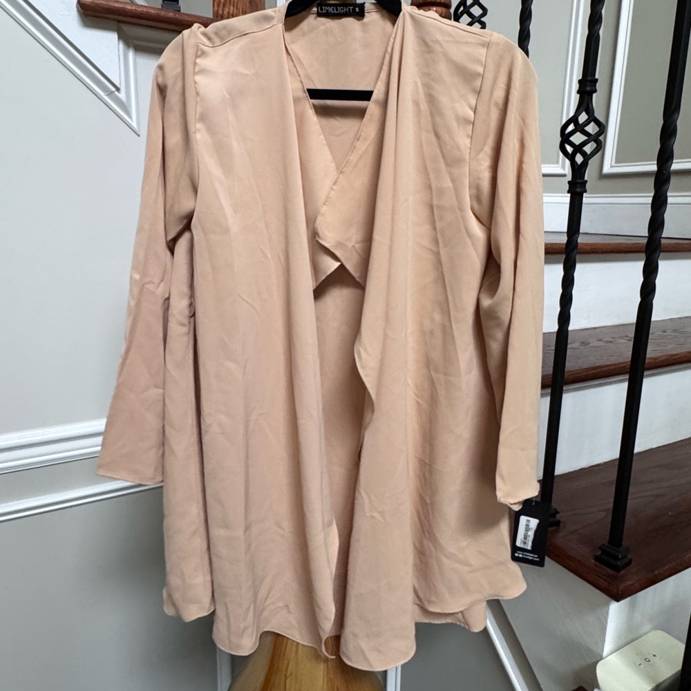 Limelight Soft Beige Drape Cardigan